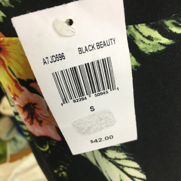 Derek Heart Floral Dress Black Yellow S Juniors - Picture 10 of 14